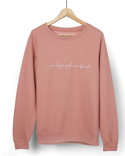 O 'ma bywyd embroidered sweatshirt
