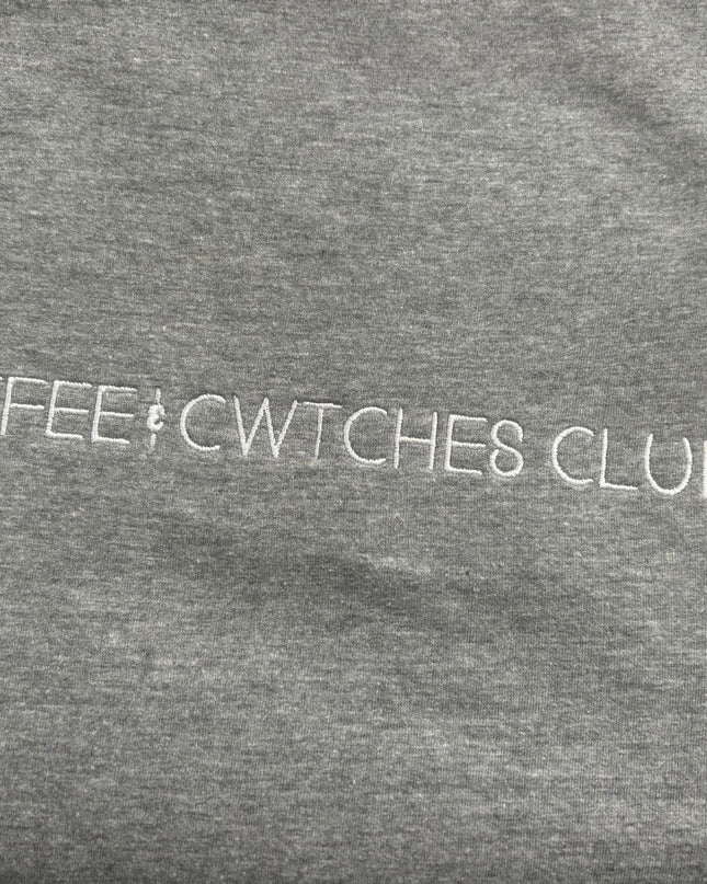 Coffee & Cwtches Club embroidered sweatshirt