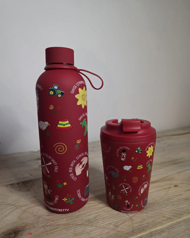 Welsh Hydration Set | Lliwiau Cymru Bottle & Insulated Cup
