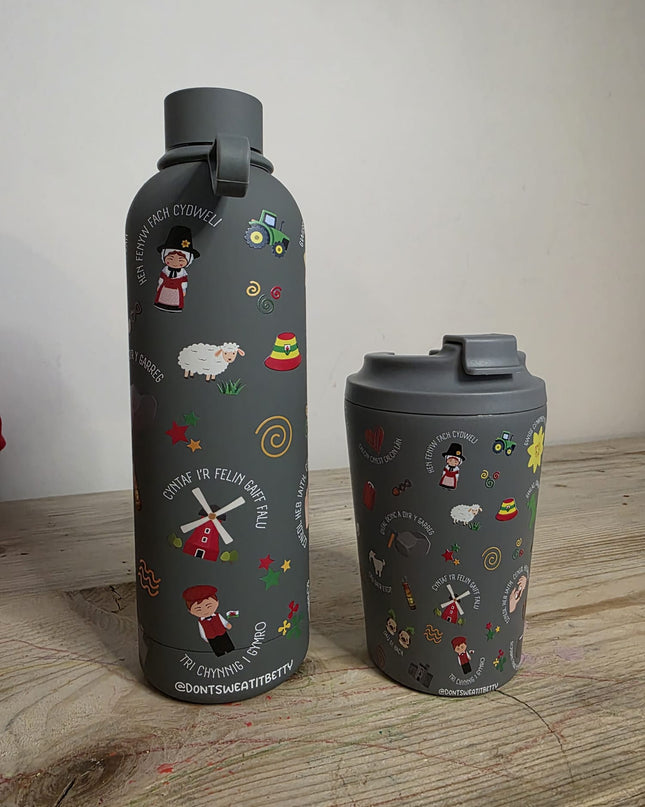 Welsh Hydration Set | Lliwiau Cymru Bottle & Insulated Cup