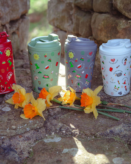 Cwpan Inswleiddio Lliwiau Cymru