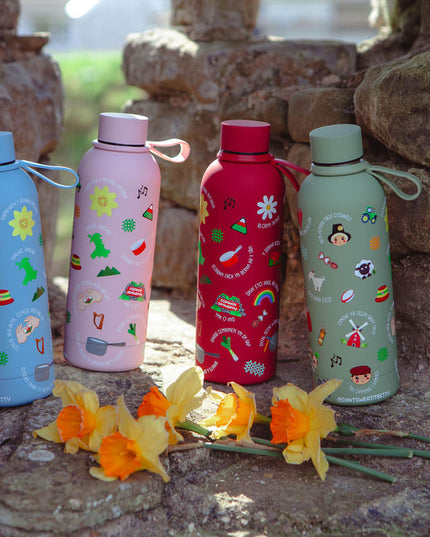 Potel Dŵr Dur Di-staen Lliwiau Cymru – 750ml