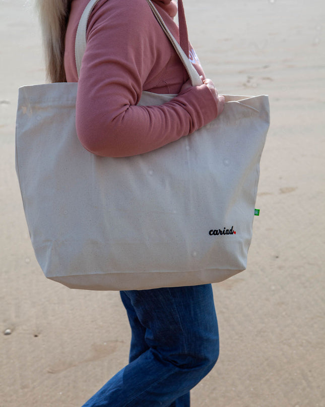 Cariad Oversized Embroidered Tote