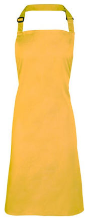 Lemon cotton apron on a white background