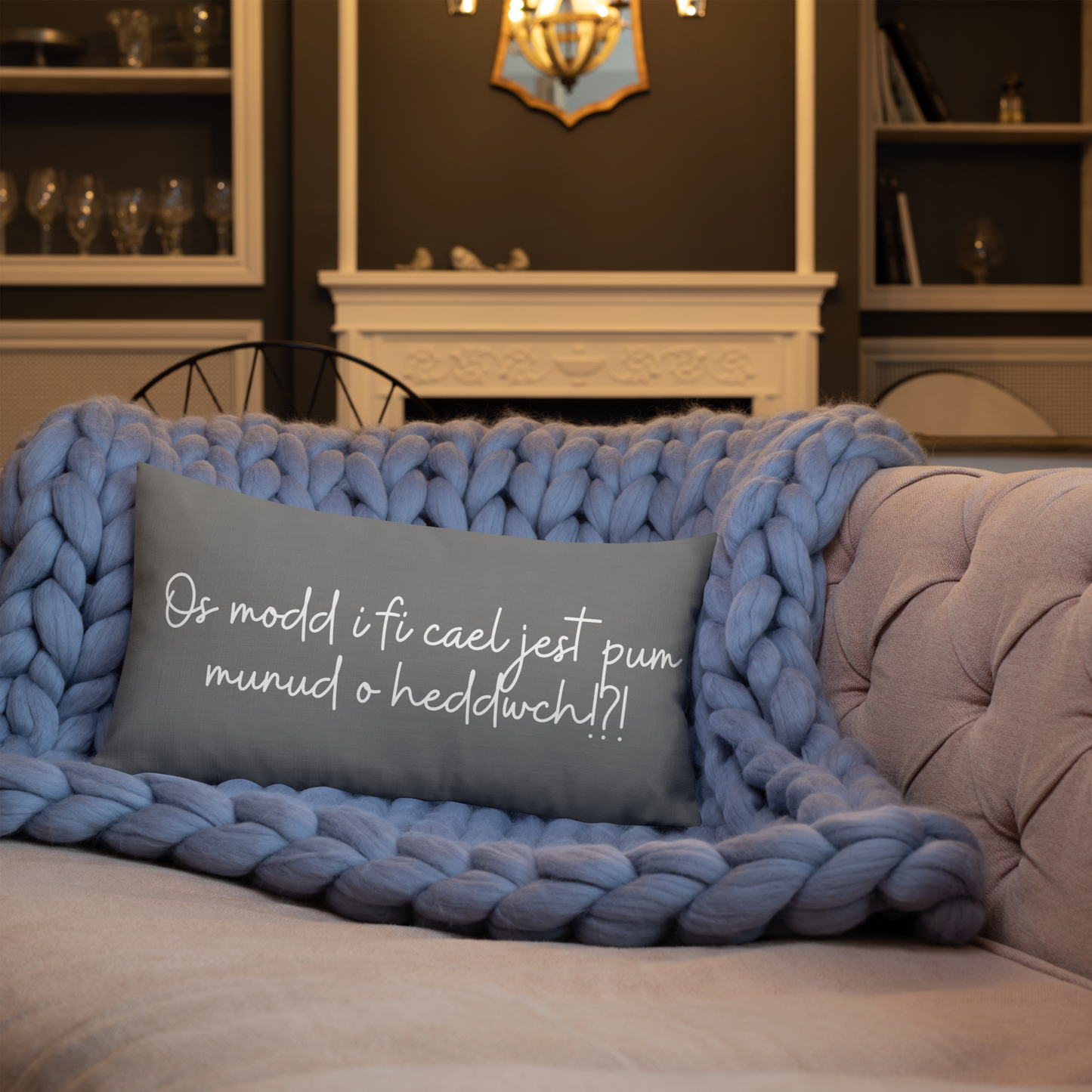 Welsh themed Premium Pillow (19' x 13')