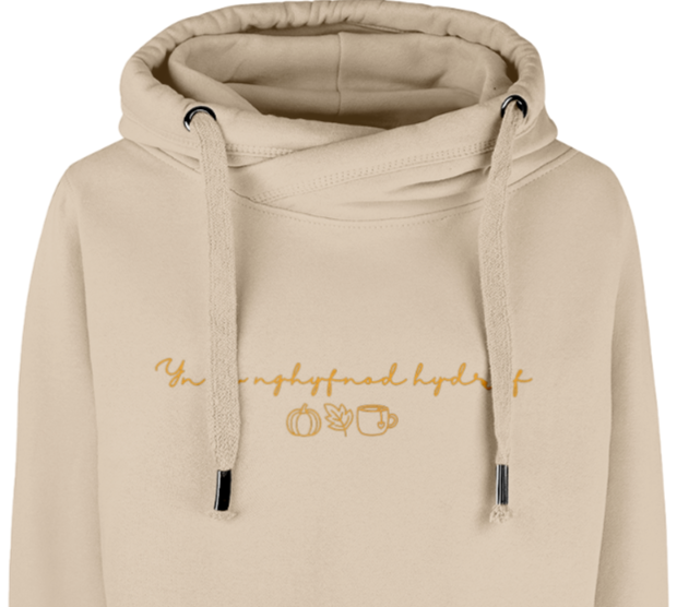 Yn Fy Nghyfnod Hydref Embroidered Hoodie - Welsh Women's Clothing