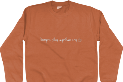 Pwmpen, sbeis a pethau neis Embroidered Sweatshirt