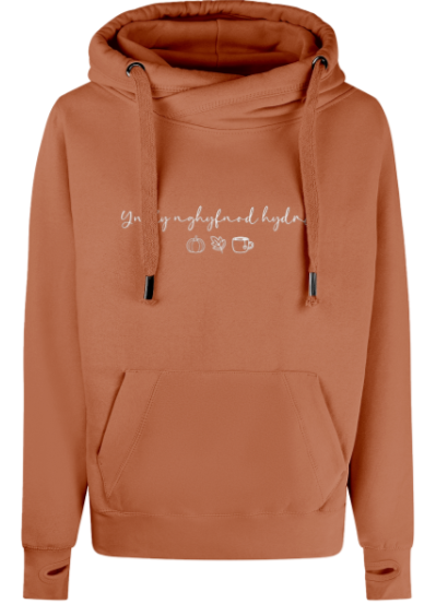 Yn Fy Nghyfnod Hydref Embroidered Hoodie - Welsh Women's Clothing