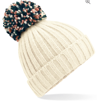 gorjys! Embroidered PomPom Beanie Hat