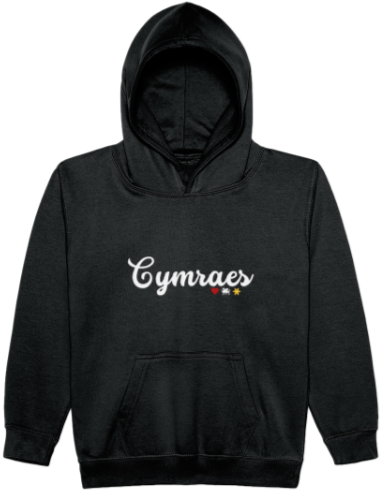 Cymraes Child's Embroidered Hoodie