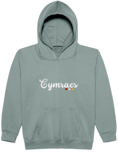 Cymraes Child's Embroidered Hoodie