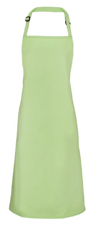 Teal cotton apron on a white background