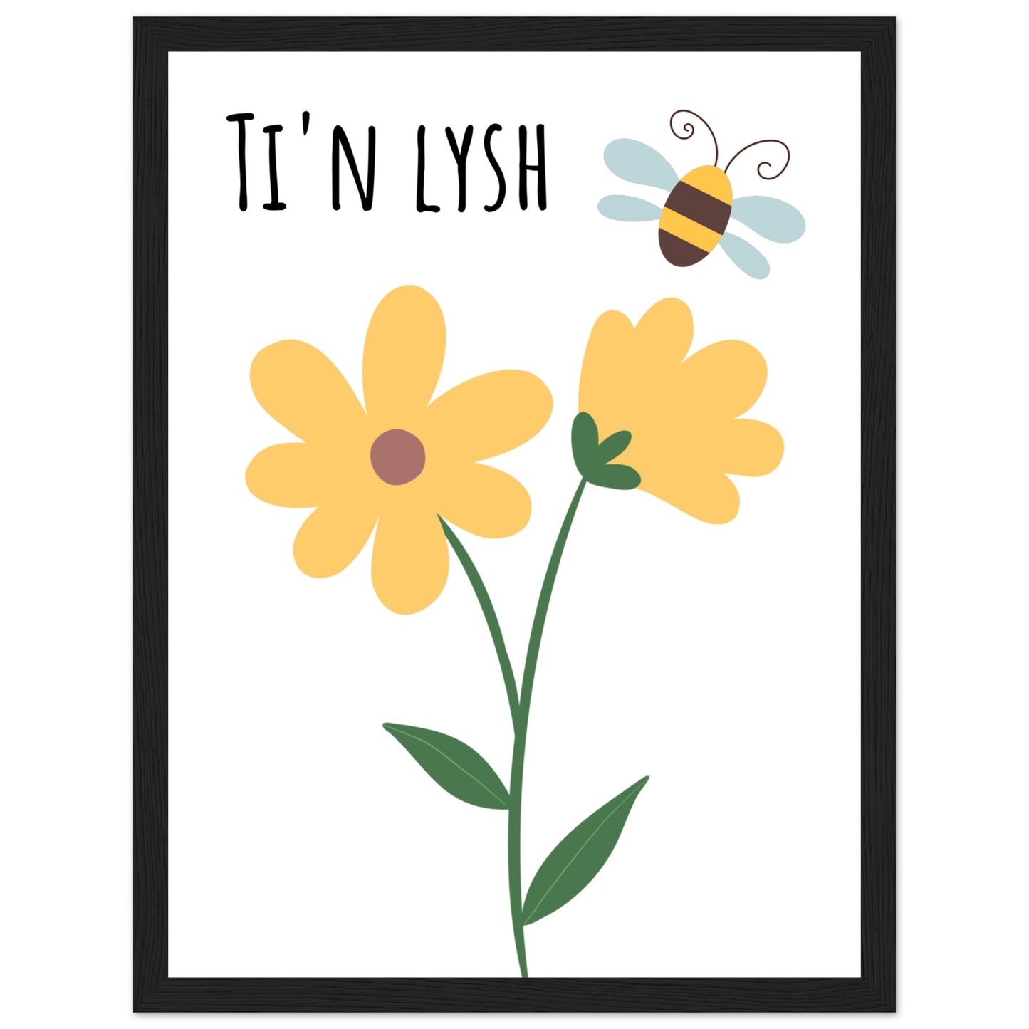 'Ti'n Lysh' Welsh language Wooden Framed Wallart | Welsh Print