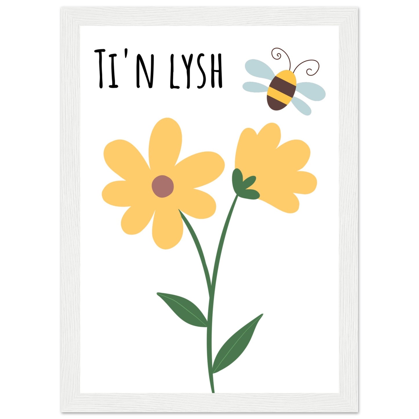 'Ti'n Lysh' Welsh language Wooden Framed Wallart | Welsh Print
