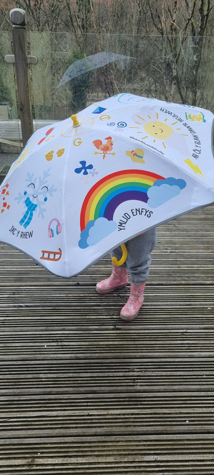 🌈 Welsh-Themed Children's Umbrella