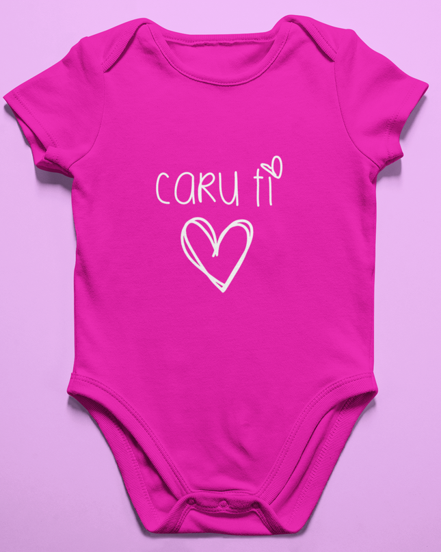 Caru ti Welsh Language Babygrow | Welsh Babygrow
