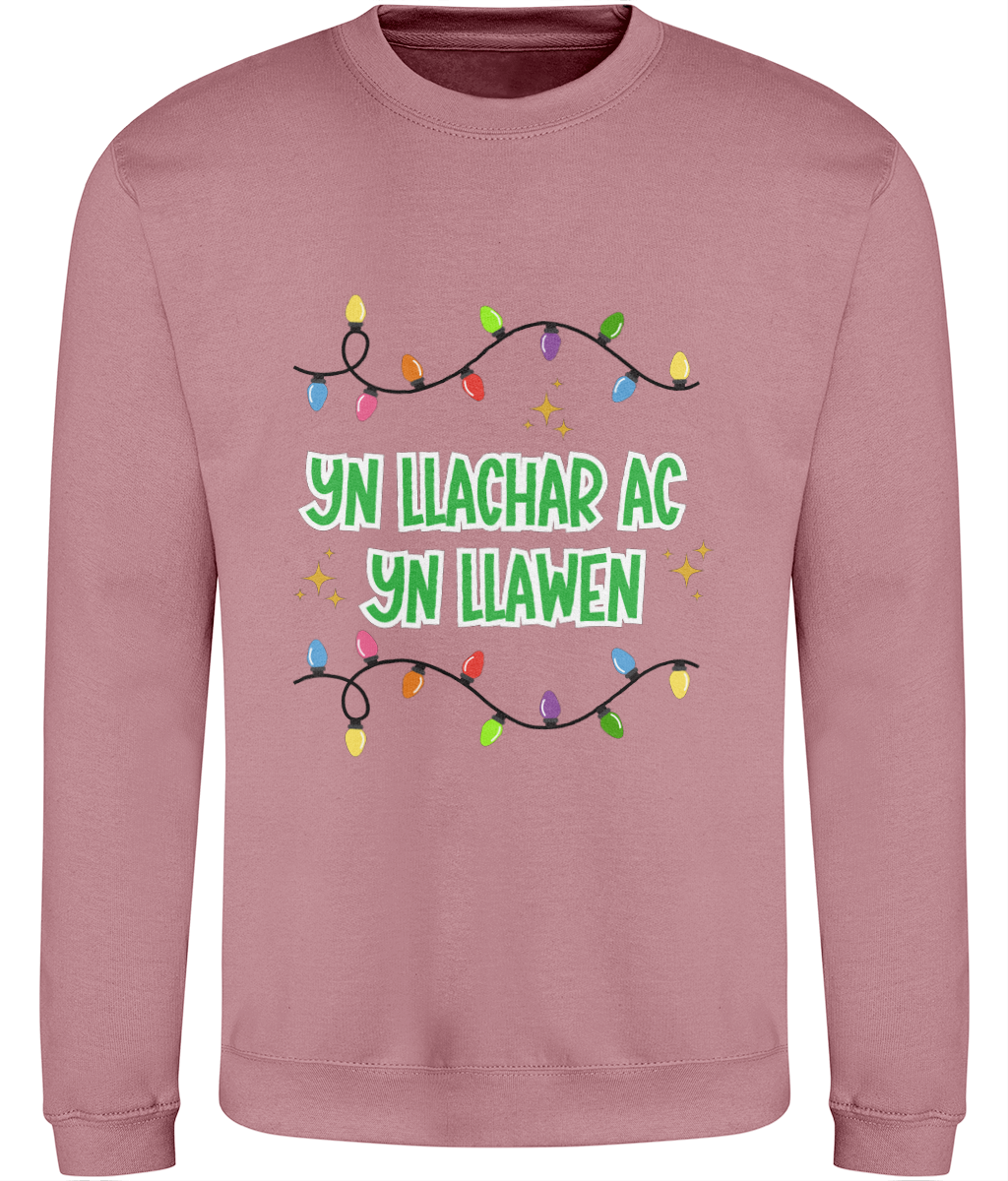 Yn llachar ac yn llawen - Welsh Christmas Sweatshirt