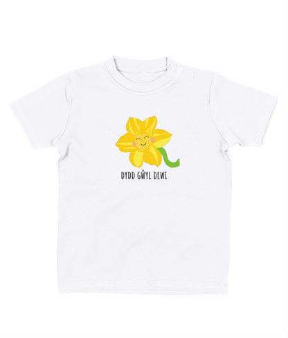 Dydd Gŵyl Dewi 'Blod' Baby Girl T-Shirt | Welsh Baby Clothes
