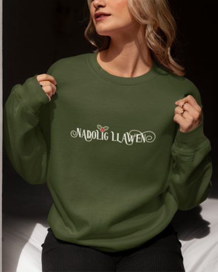 Nadolig Llawen Embroidered Sweatshirt