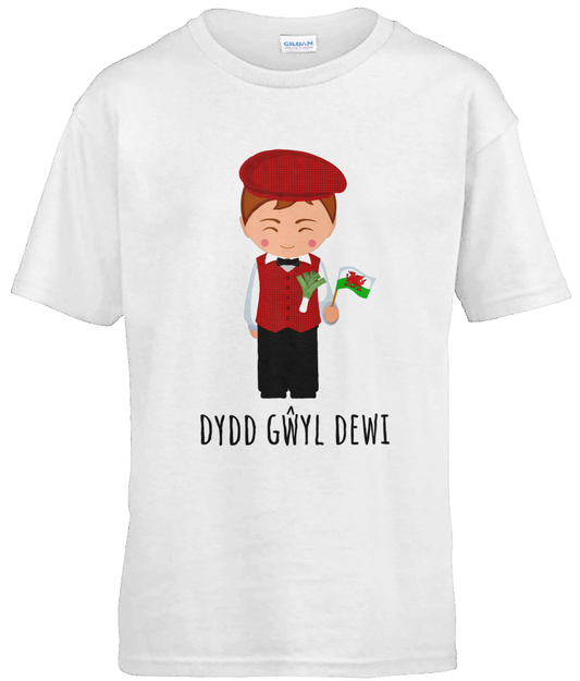 Dydd Gŵyl Dewi Boys Welsh T-shirt