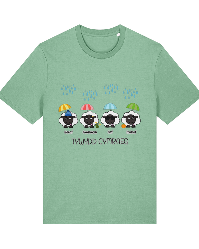 Tywydd Cymraeg Printed Adult T-Shirt