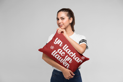 Welsh themed Premium Christmas Pillow (19' x 13')