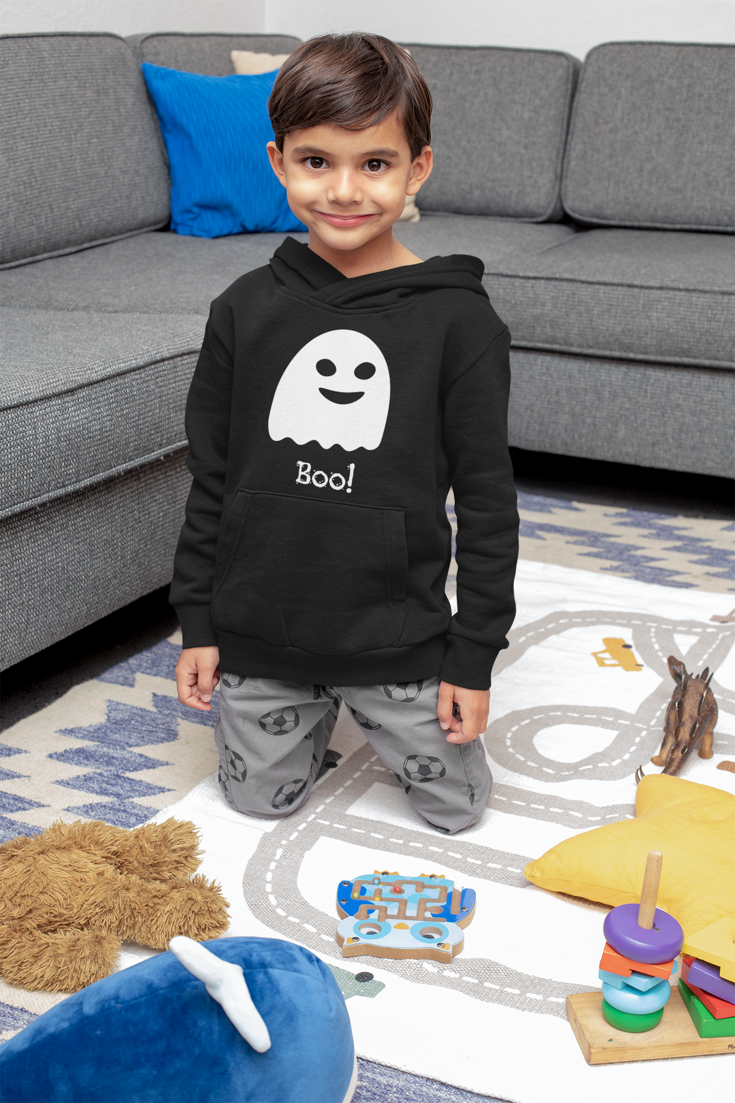 Boo! Ysbryd Childs Hoodie | Welsh Kids Clothes