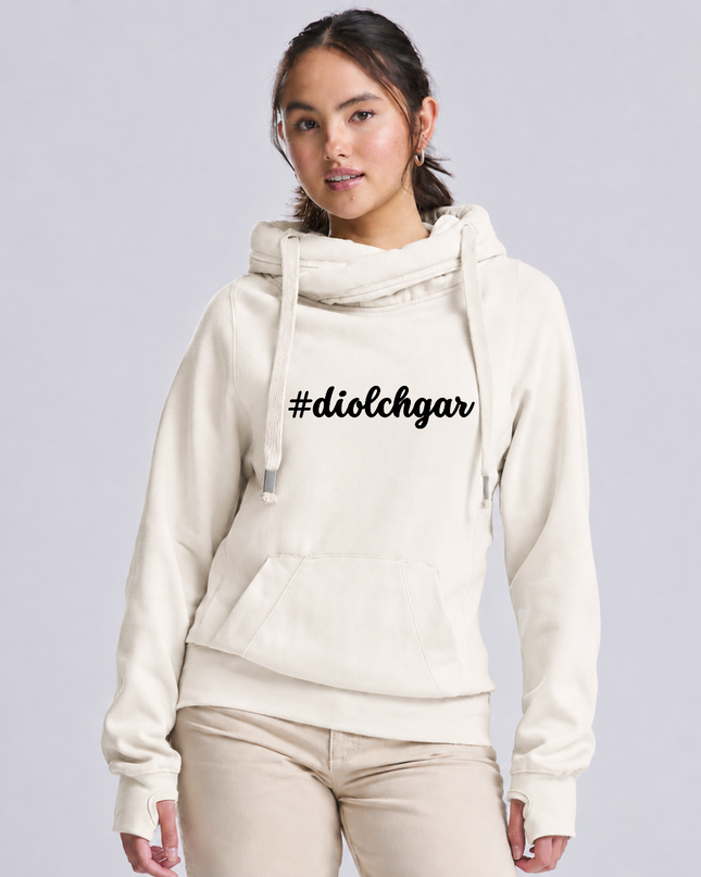 #diolchgar Premium Cross-neck Hoodie