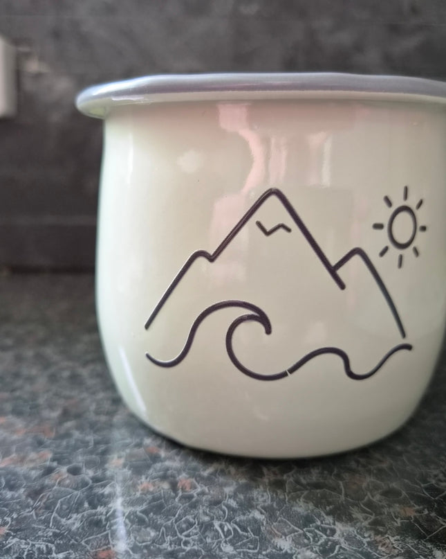 Crwydro Enamel Mug
