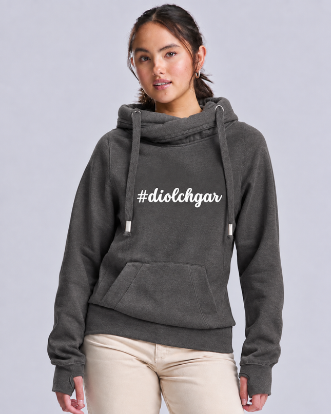 #diolchgar Premium Cross-neck Hoodie