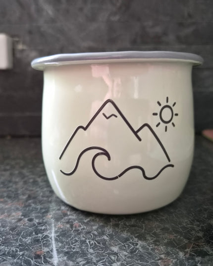 Crwydro Enamel Mug