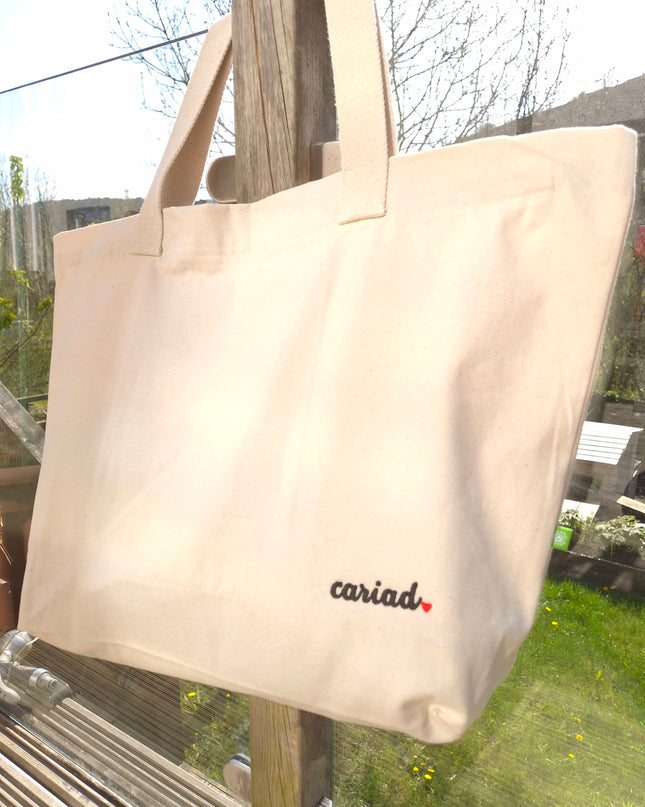 Cariad Oversized Embroidered Tote