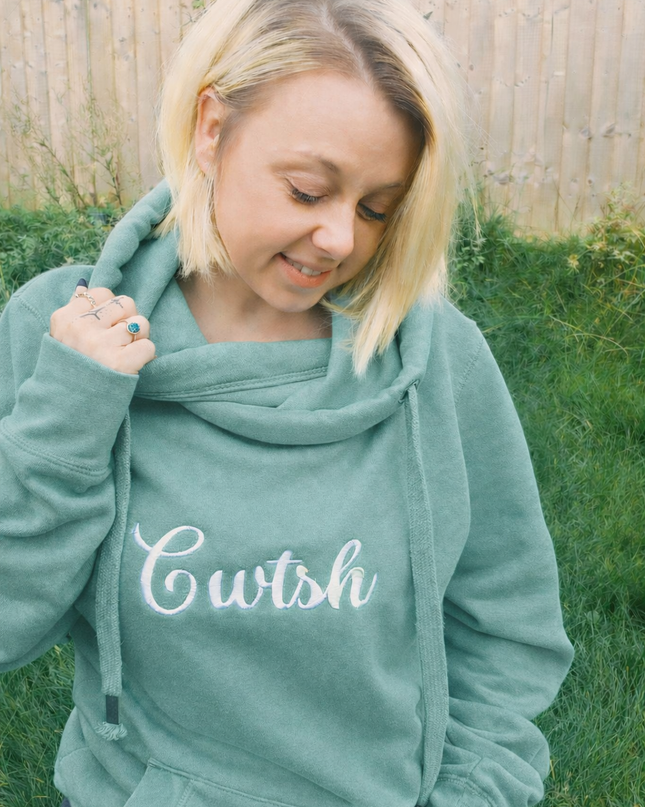 Cwtsh Premium Cross-neck Hoodie