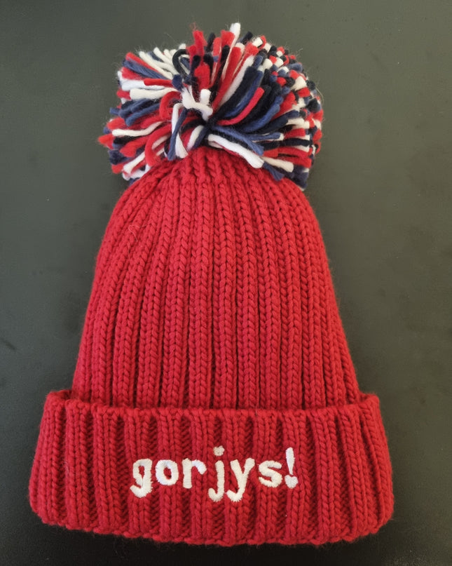gorjys! Embroidered PomPom Beanie Hat