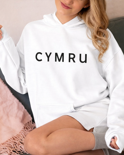 CYMRU Unisex Premium Embroidered Hoodie - Welsh Men's Clothing