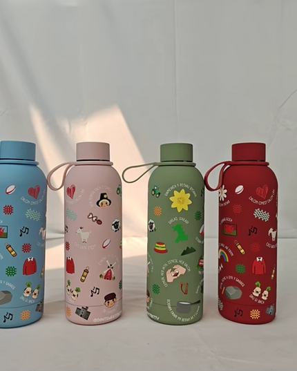Potel Dŵr Dur Di-staen Lliwiau Cymru – 750ml