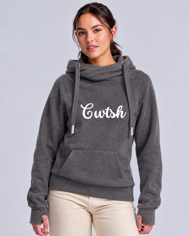 Cwtsh Premium Cross-neck Hoodie