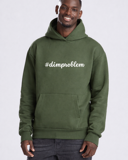 #dimproblem Unisex Embroidered Premium Hoodie - Welsh Adult Clothing