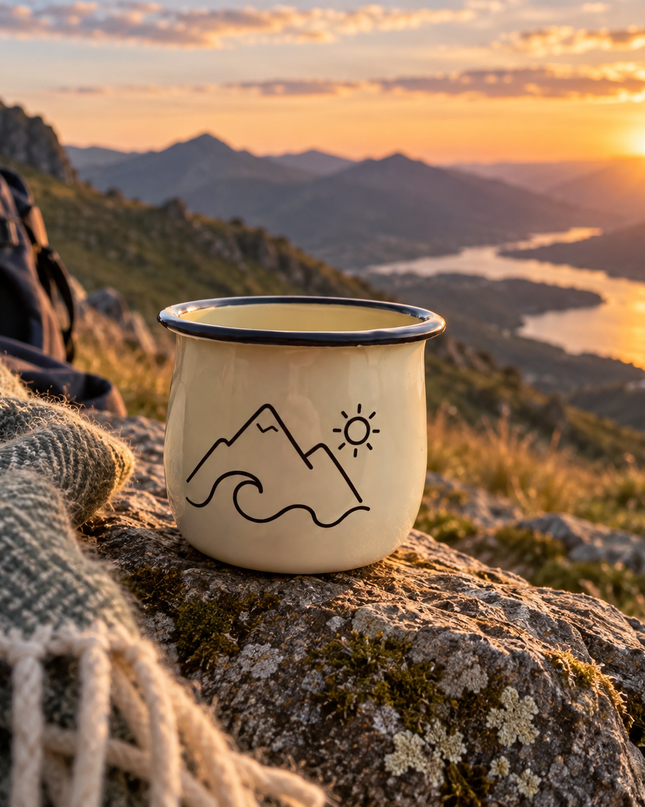 Crwydro Enamel Mug