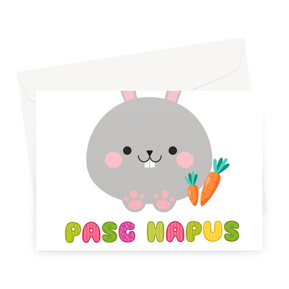 Pasg Hapus Cwningen Greeting Card | Happy Easter Greeting Card